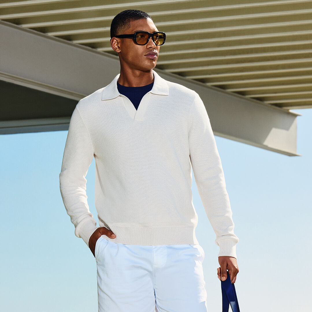 JOHNNY COLLAR COOLING COTTON SWEATER POLO | G/FORE Exclusive