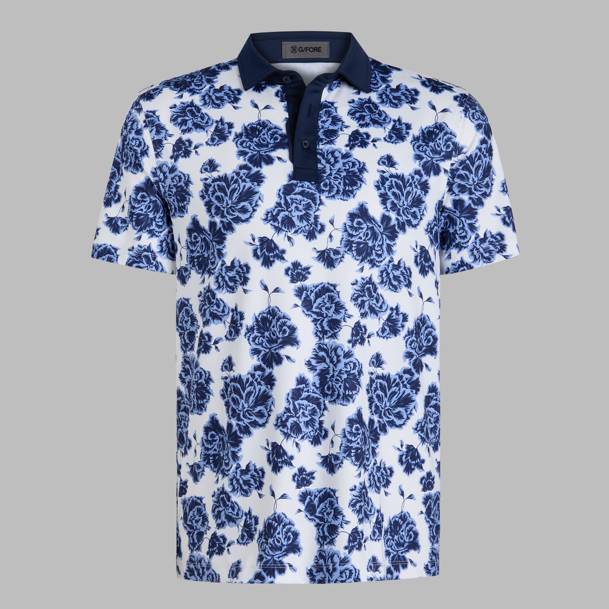 STAMPED FLORAL TECH JERSEY POLO | G/FORE Best Seller