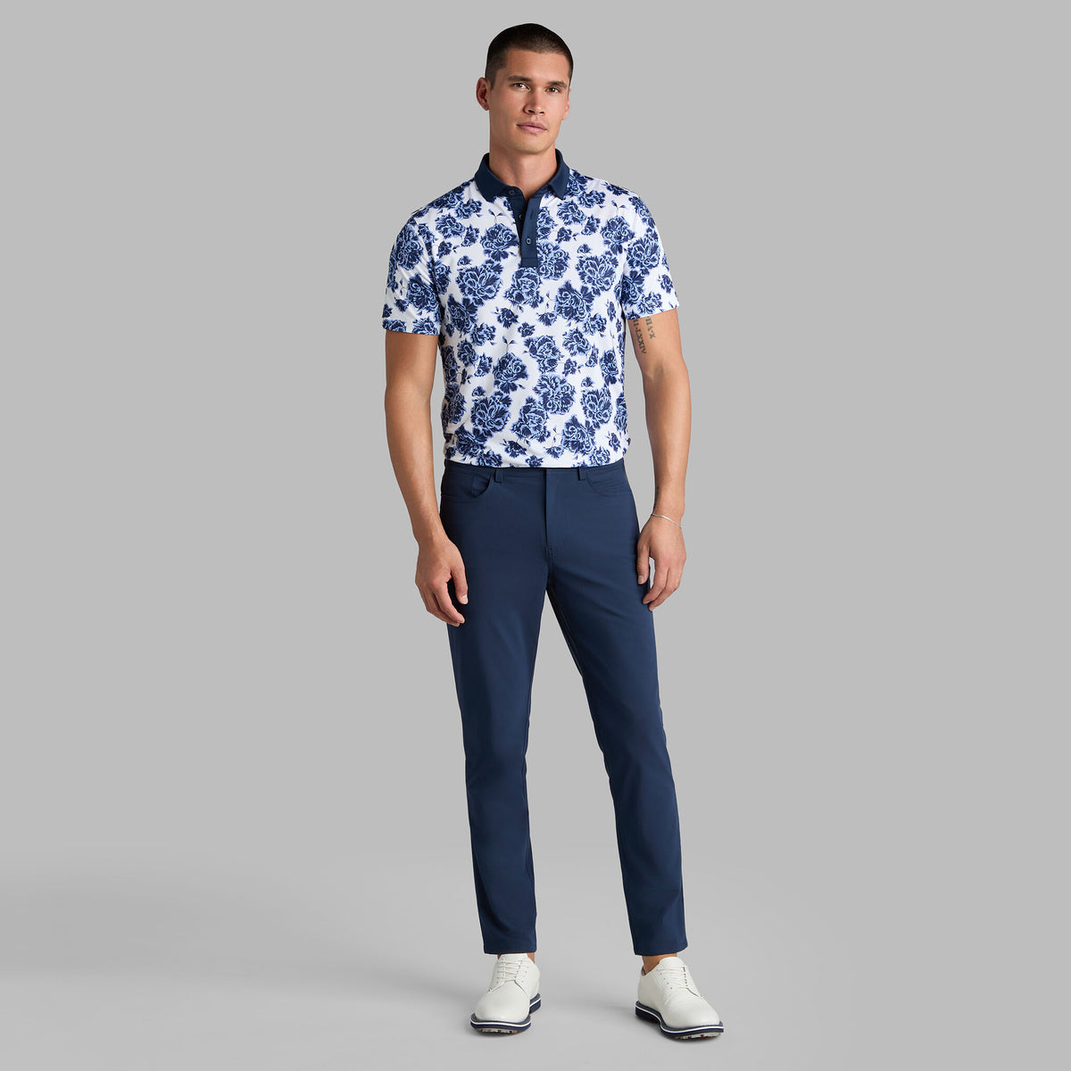 STAMPED FLORAL TECH JERSEY POLO | G/FORE Best Seller