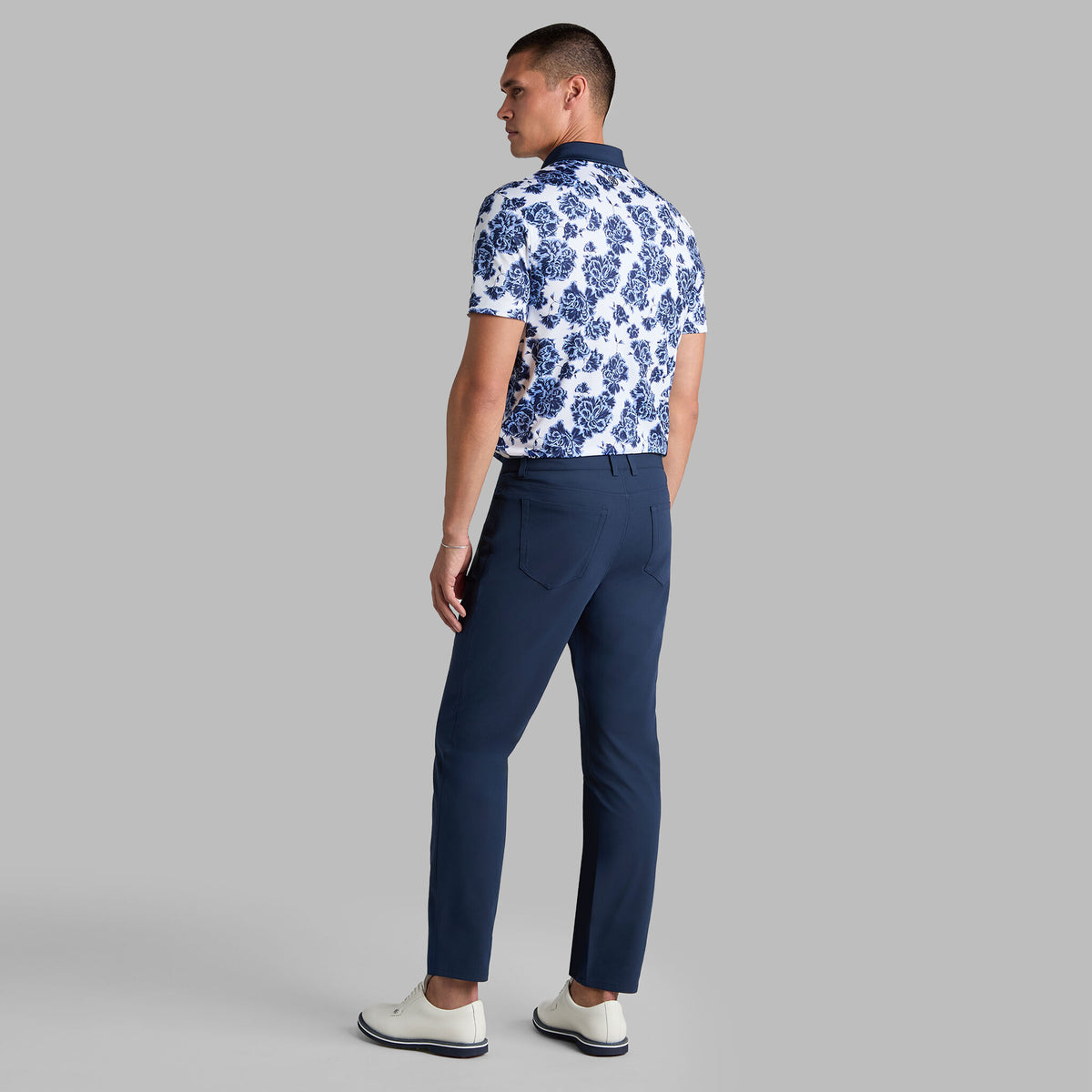STAMPED FLORAL TECH JERSEY POLO | G/FORE Best Seller