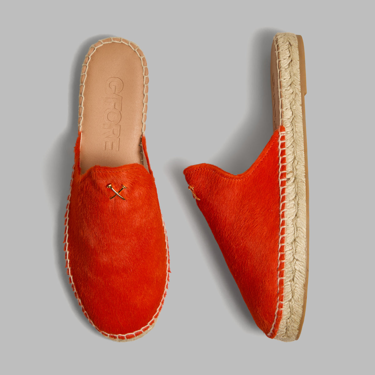 METAL TEES PONY HAIR ESPADRILLE | G/FORE New
