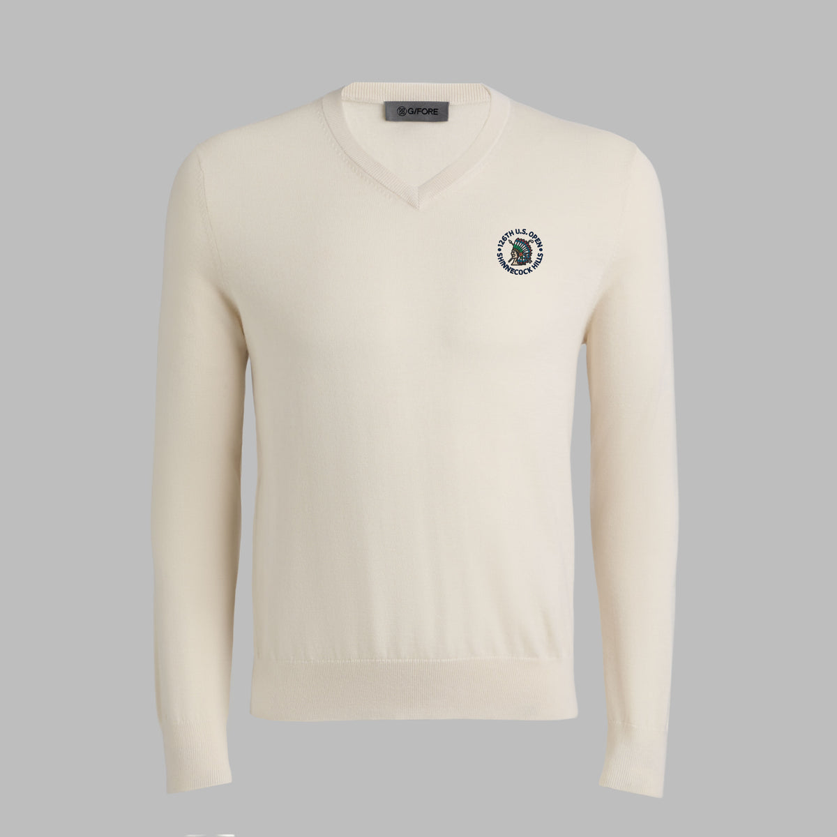 LTD RELEASE 2026 U.S. OPEN G SCRIBE VERSE V NECK CASHMERE SWEATER | G/FORE Special Offer