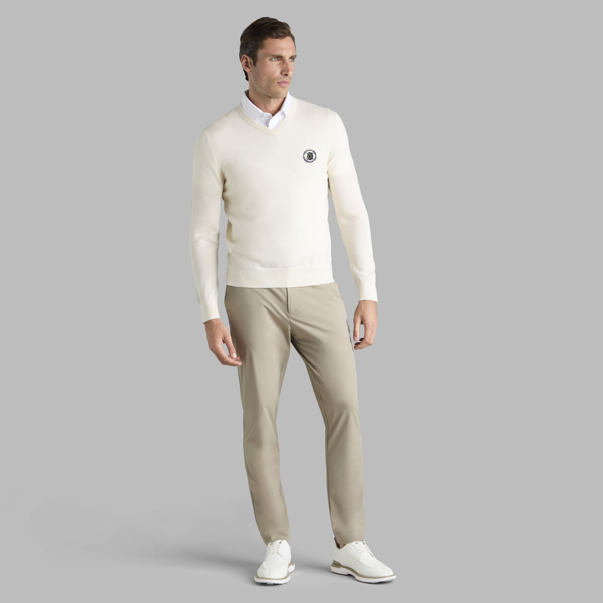 LTD RELEASE 2026 U.S. OPEN G SCRIBE VERSE V NECK CASHMERE SWEATER | G/FORE Special Offer