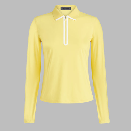 SILKY TECH NYLON LONG SLEEVE 1/4 ZIP POLO | G/FORE Premium