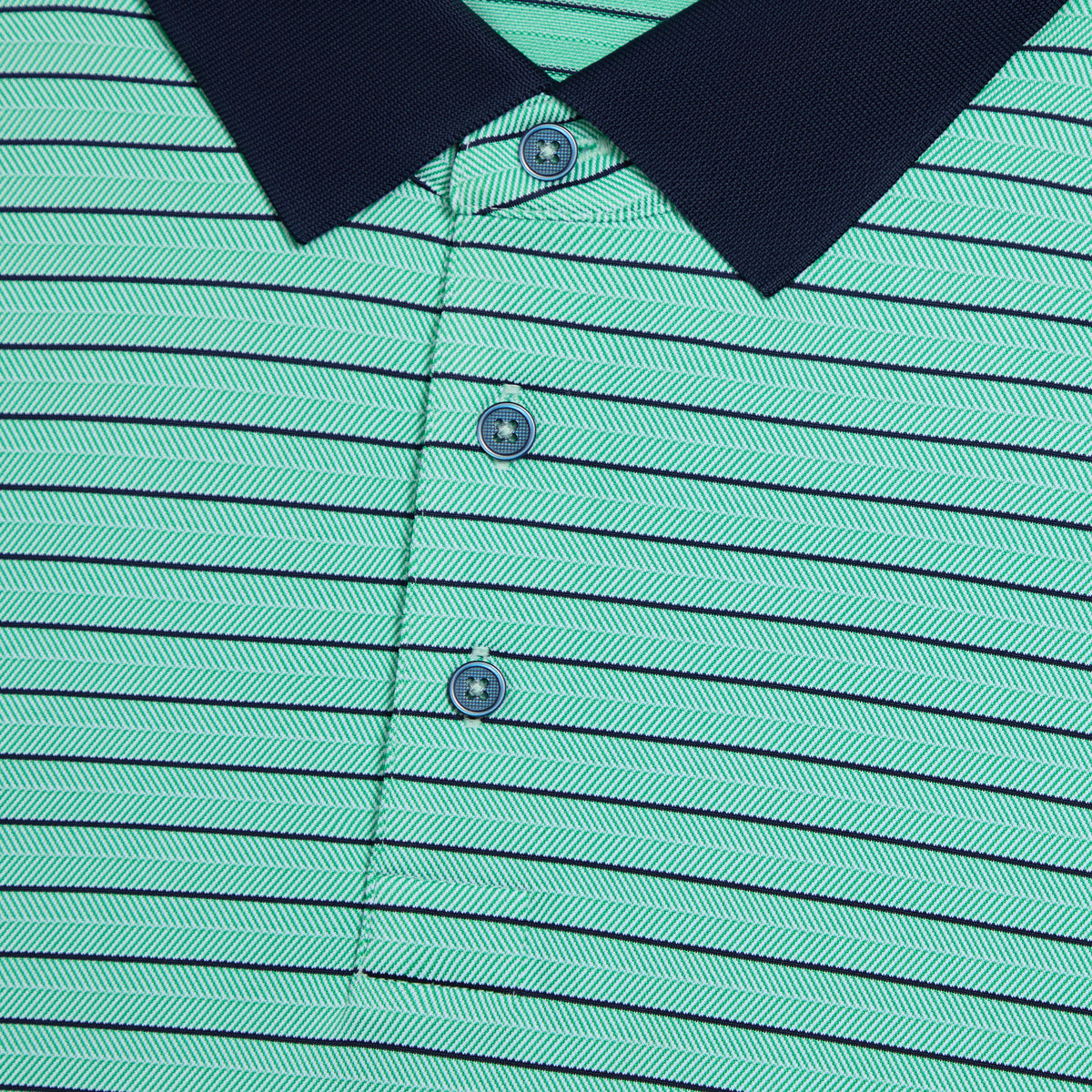 HERRINGBONE STRIPE TECH JERSEY POLO | G/FORE Essential