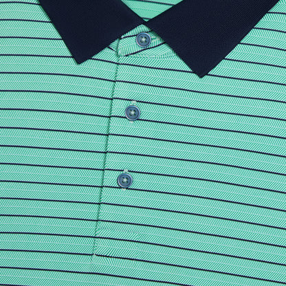 HERRINGBONE STRIPE TECH JERSEY POLO | G/FORE Essential