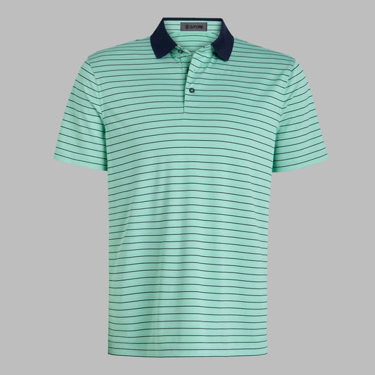 HERRINGBONE STRIPE TECH JERSEY POLO | G/FORE Essential