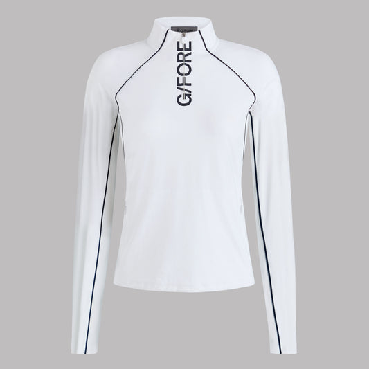 CONTRAST MESH SILKY TECH NYLON 1/4 ZIP PULLOVER | G/FORE New