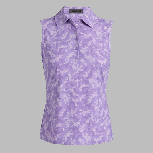 ICON CAMO SOFT TECH JERSEY SLEEVELESS POLO | G/FORE Essential