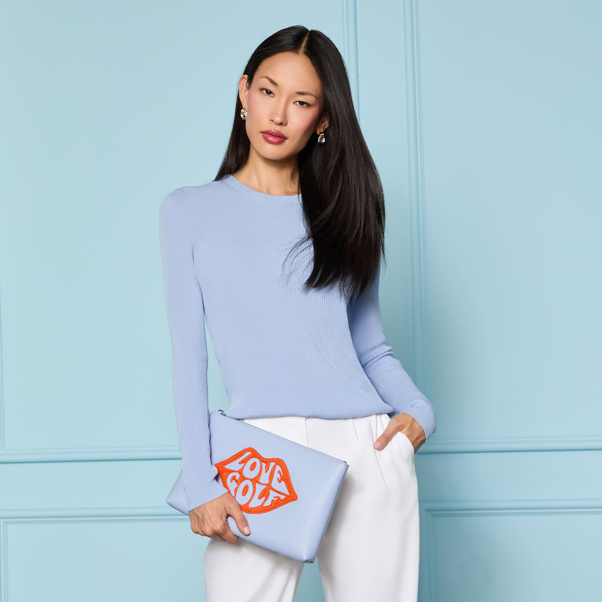 COTTON BLEND RIB KNIT FITTED TOP | G/FORE Featured