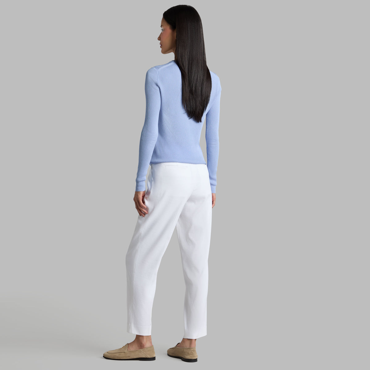 COTTON BLEND RIB KNIT FITTED TOP | G/FORE Featured