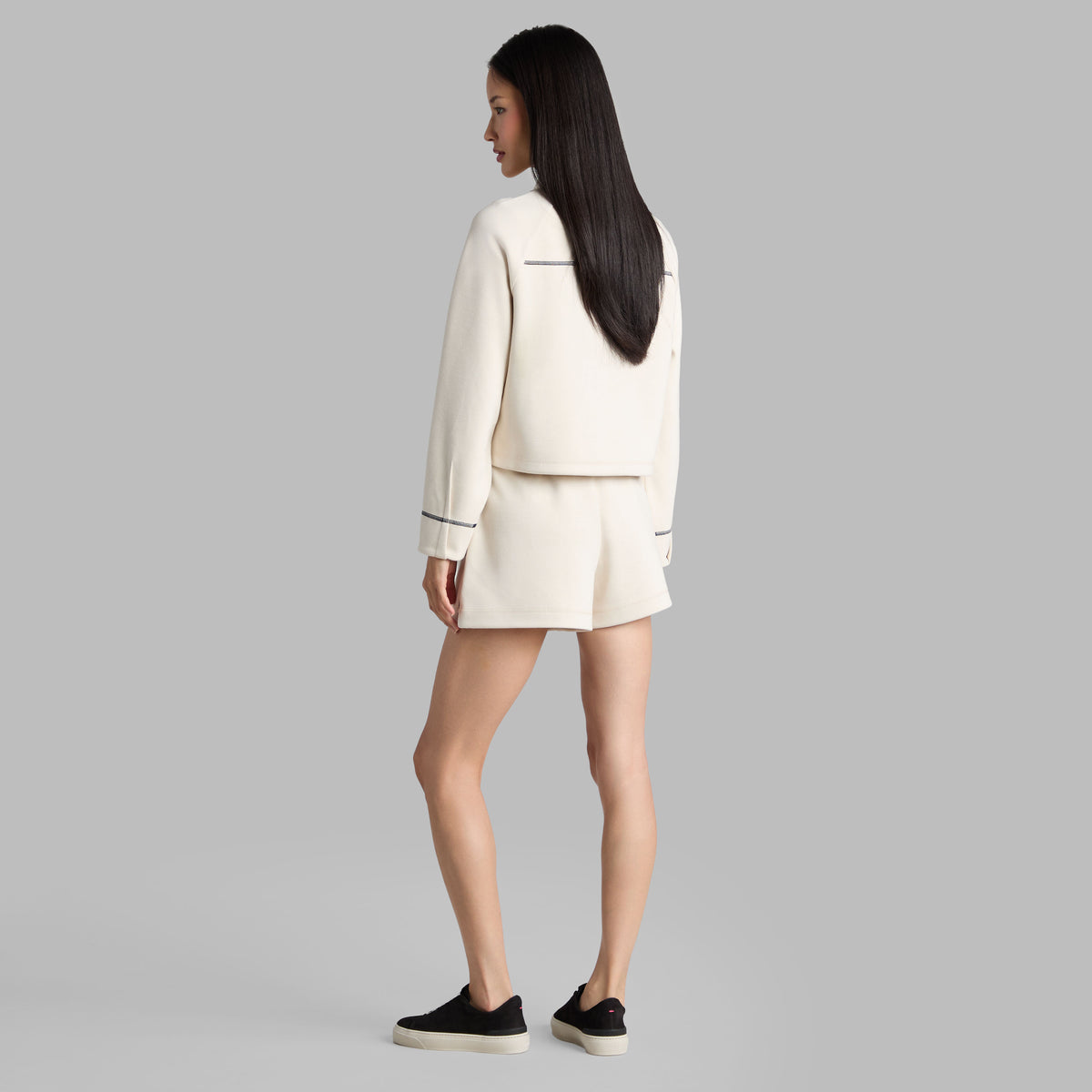 COZY DOUBLE KNIT CROPPED COLLARED JACKET | G/FORE Trending