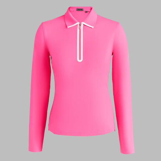 SILKY TECH NYLON LONG SLEEVE 1/4 ZIP POLO | G/FORE Quality