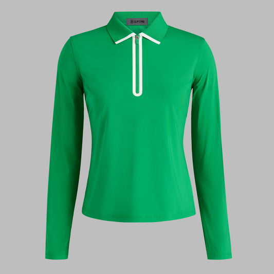 SILKY TECH NYLON LONG SLEEVE 1/4 ZIP POLO | G/FORE Essential