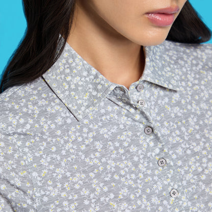 DITSY FLORAL TECH JERSEY LONG SLEEVE POLO | G/FORE Customer Favorite