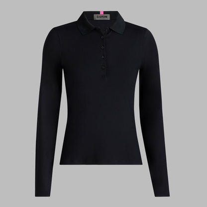 RIBBED TECH NYLON LONG SLEEVE POLO | G/FORE Popular