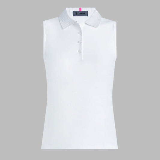 PLEATED COLLAR SILKY TECH NYLON SLEEVELESS POLO | G/FORE Sale