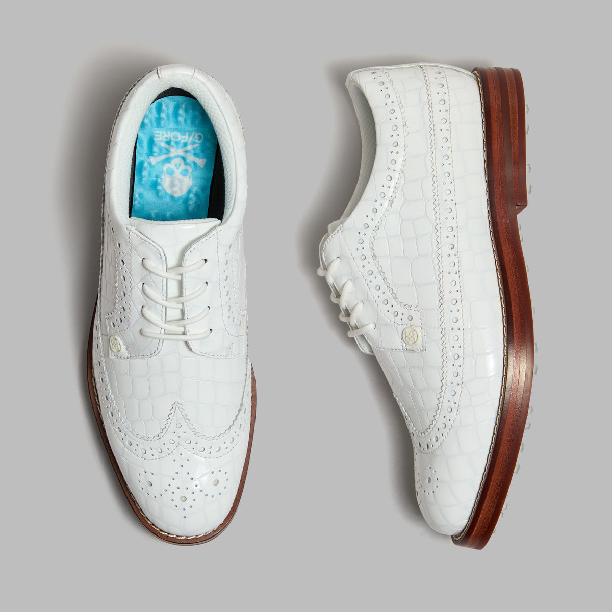 LTD RELEASE GALLIVANTER CROC-EMBOSSED LEATHER LUXE SOLE GOLF SHOE | G/FORE Trending