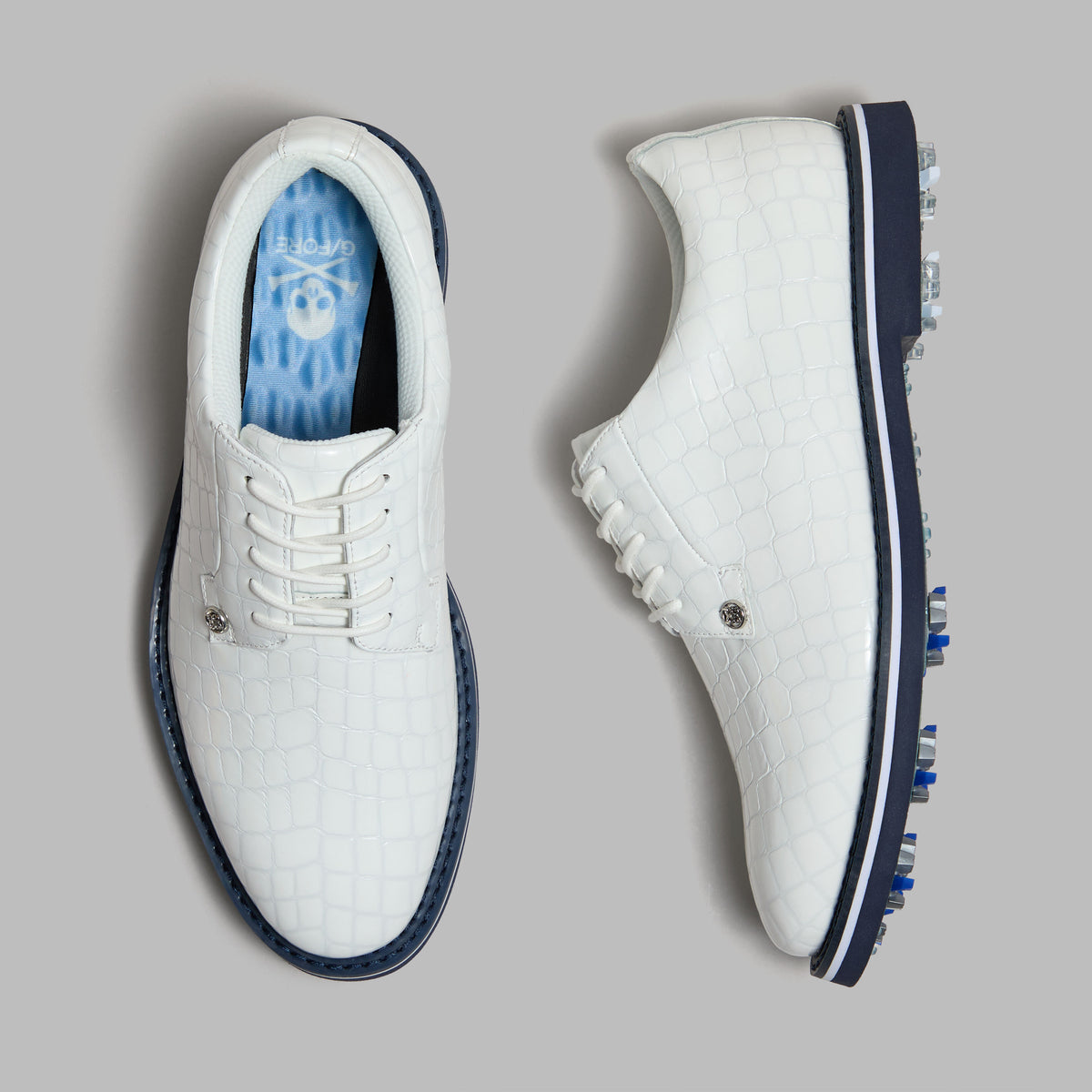 LTD RELEASE GALLIVANTER G/LOCK CROC-EMBOSSED LEATHER DERBY GOLF SHOE | G/FORE Deals