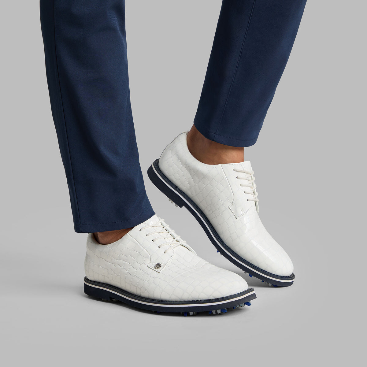 LTD RELEASE GALLIVANTER G/LOCK CROC-EMBOSSED LEATHER DERBY GOLF SHOE | G/FORE Deals