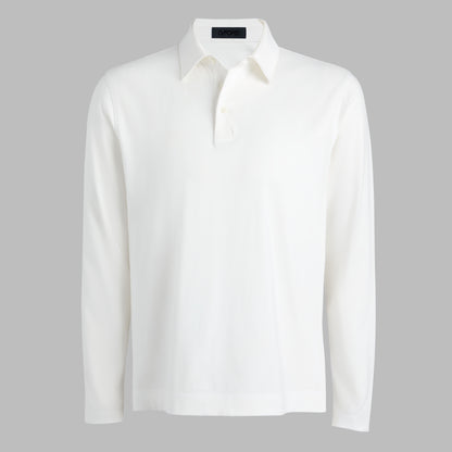 SUPER SOFT BRUSHED COTTON LONG SLEEVE POLO | G/FORE Premium