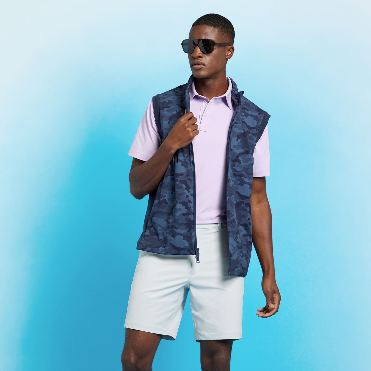 MÉLANGE ICE NYLON POLO | G/FORE Essential