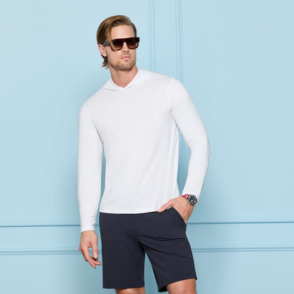 MÉLANGE ICE NYLON HOODIE |PULLOVERS & QUARTER-ZIPS |G/FORE | G/FORE Trending