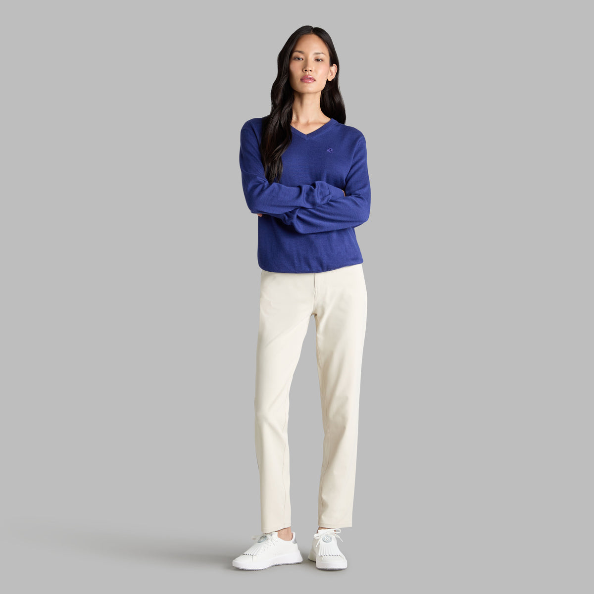 G SCRIBE VERSE V NECK CASHMERE SWEATER | G/FORE Special Offer