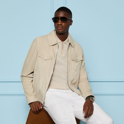 SUEDE TRUCKER JACKET | G/FORE Essential