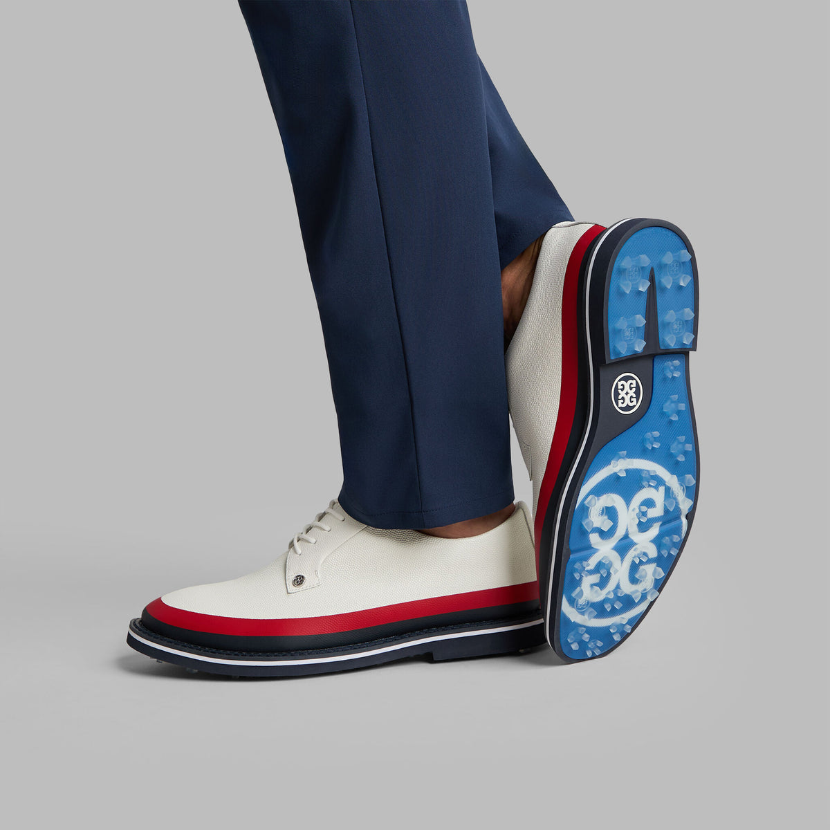 GALLIVANTER TUXEDO STRIPE LEATHER GOLF SHOE | G/FORE Classic