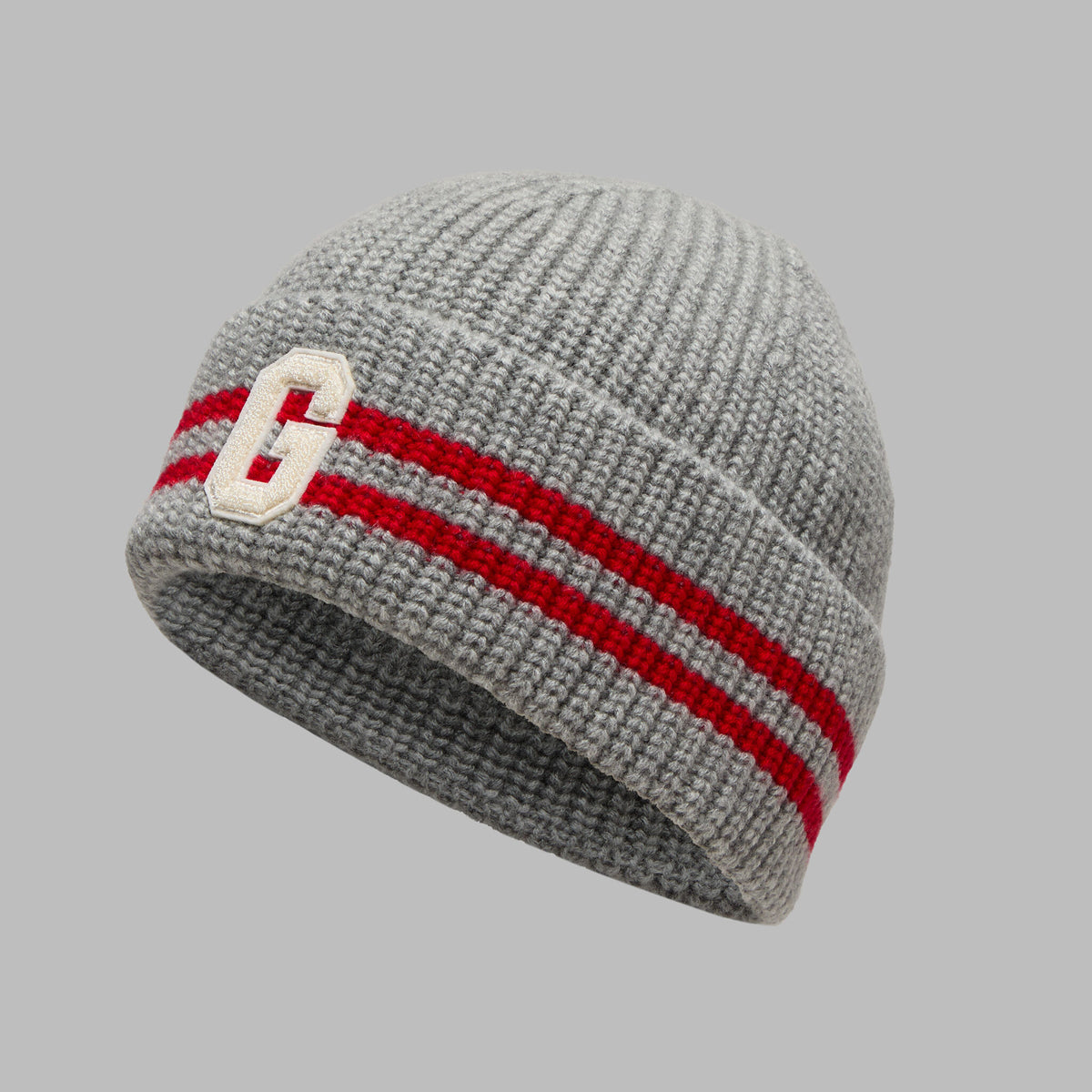 STRIPED IT LETTER G WOOL CASHMERE BEANIE | G/FORE Essential