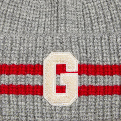 STRIPED IT LETTER G WOOL CASHMERE BEANIE | G/FORE Essential