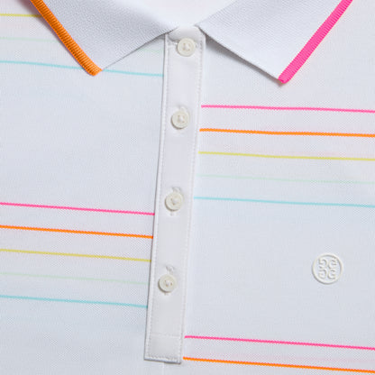 OFFSET STRIPE TECH PIQUÉ SLEEVELESS POLO | G/FORE Quality