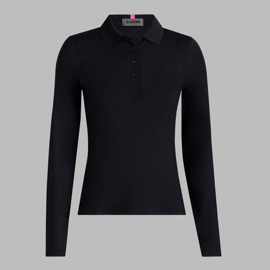 RIBBED TECH NYLON LONG SLEEVE POLO | G/FORE Latest