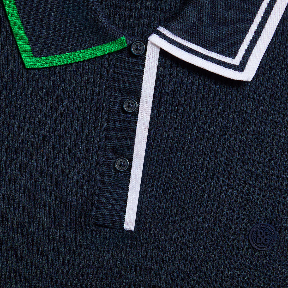 VISCOSE BLEND LONG SLEEVE KNIT POLO | G/FORE Featured