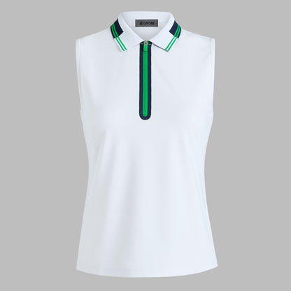 CONTRAST TECH PIQUÉ SLEEVELESS POLO | G/FORE Smart Buy