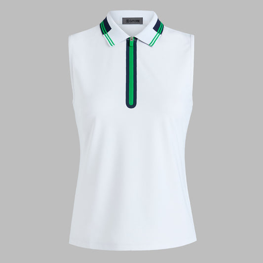 CONTRAST TECH PIQUÉ SLEEVELESS POLO | G/FORE Smart Buy