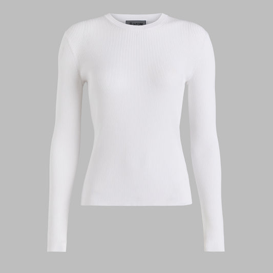 COTTON BLEND RIB KNIT FITTED TOP | G/FORE Special Offer