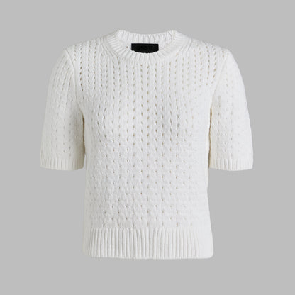 LTD RELEASE VILLA COTTON BLEND CROPPED SHORT SLEEVE SWEATER | G/FORE Smart Buy