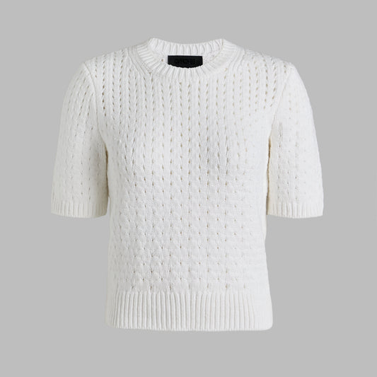 LTD RELEASE VILLA COTTON BLEND CROPPED SHORT SLEEVE SWEATER | G/FORE Smart Buy