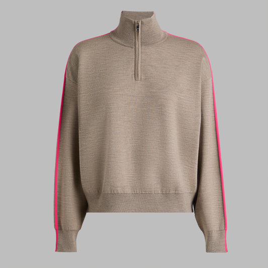 MERINO WOOL COTTON PLAITED 1/4 ZIP SWEATER | G/FORE Featured
