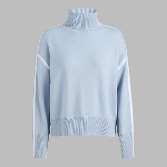 MERINO WOOL CONTRAST STRIPE TURTLENECK SWEATER | G/FORE Customer Favorite
