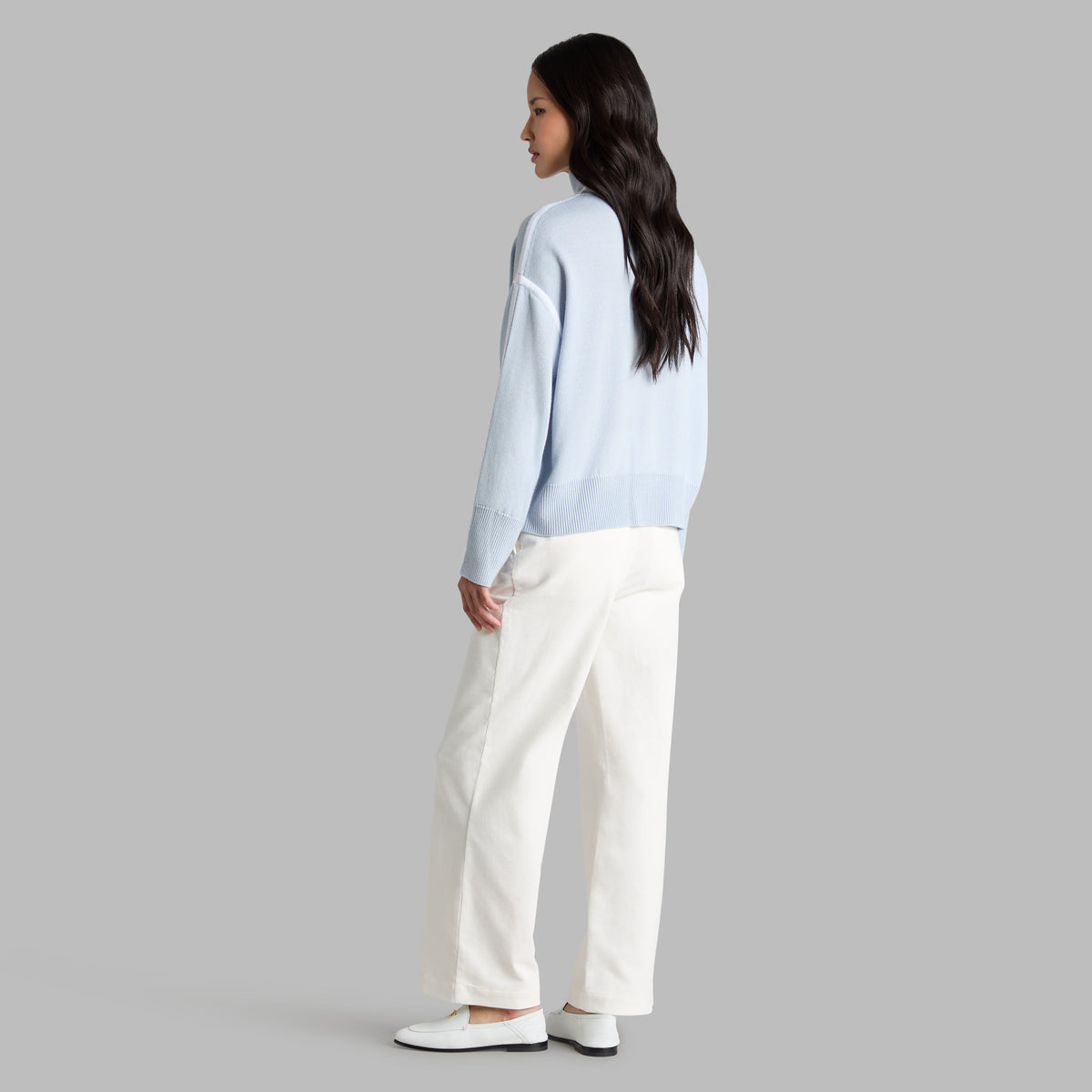 MERINO WOOL CONTRAST STRIPE TURTLENECK SWEATER | G/FORE Customer Favorite