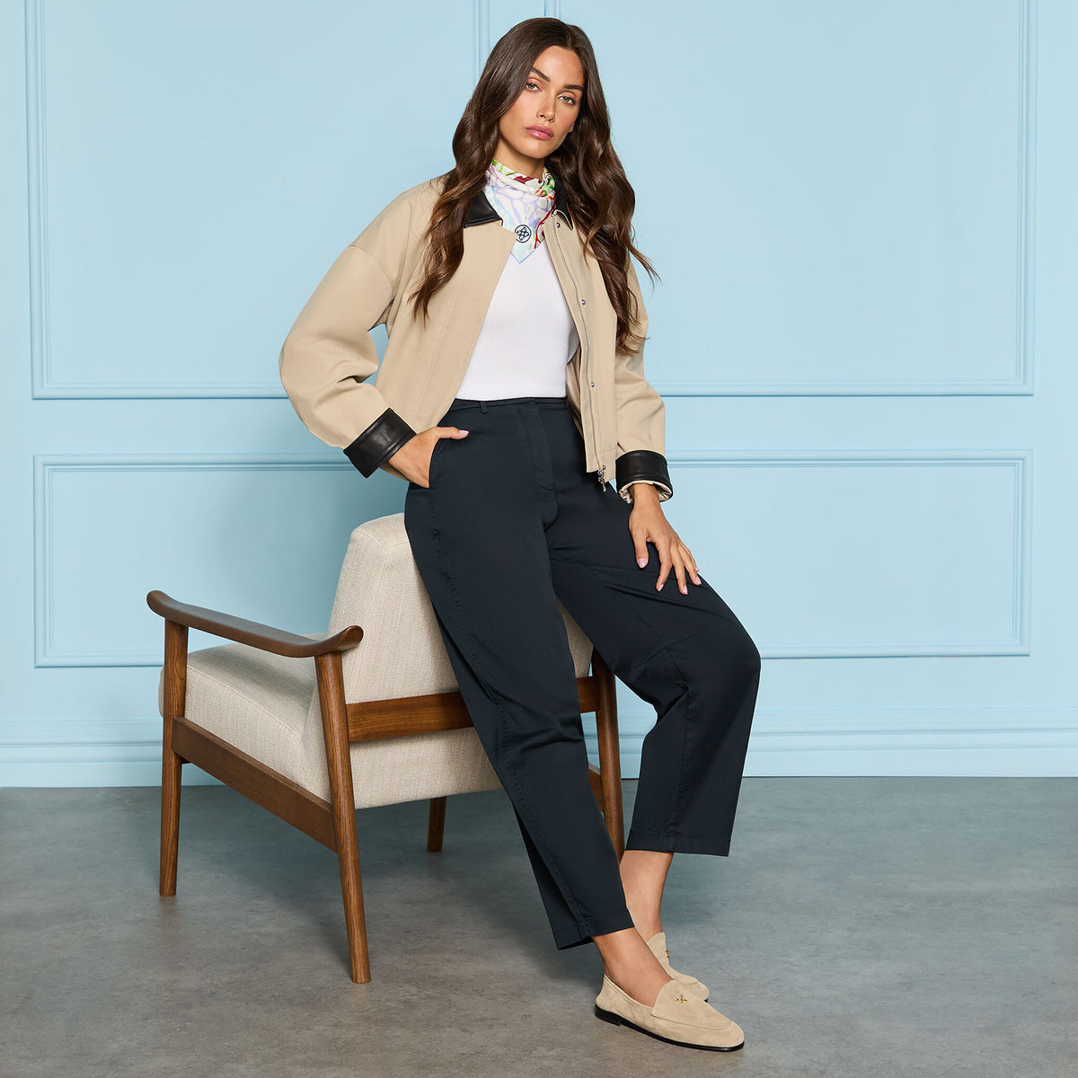 LTD RELEASE STRETCH COTTON GABARDINE BARREL LEG TROUSER | G/FORE Popular