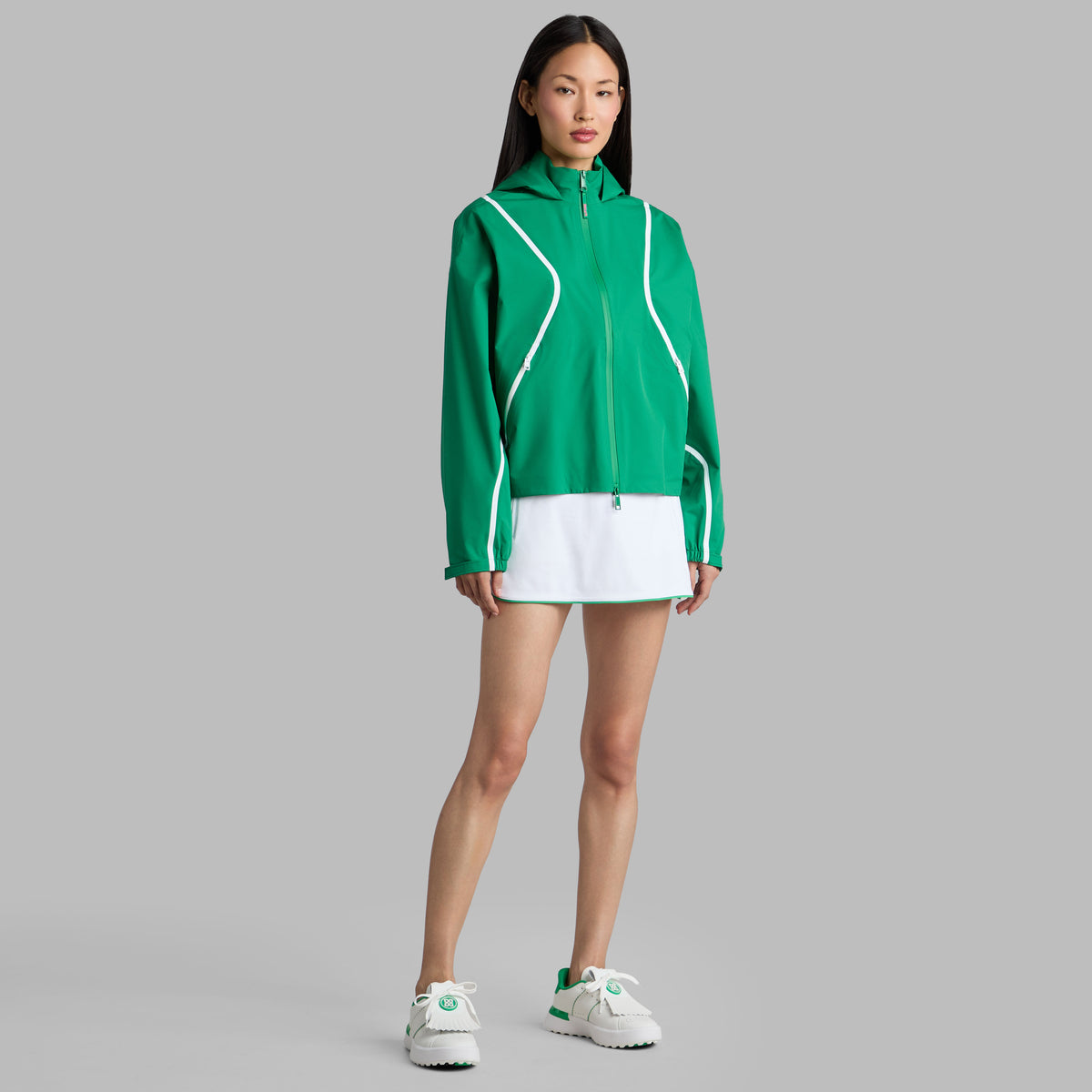 PANELED WATER REPELLENT HOODED JACKET | G/FORE Premium