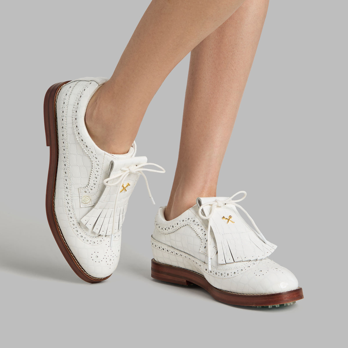 LTD RELEASE GALLIVANTER CROC-EMBOSSED LEATHER LUXE SOLE GOLF SHOE | G/FORE Great Value