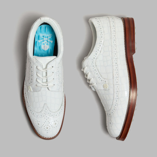 LTD RELEASE GALLIVANTER CROC-EMBOSSED LEATHER LUXE SOLE GOLF SHOE | G/FORE Great Value