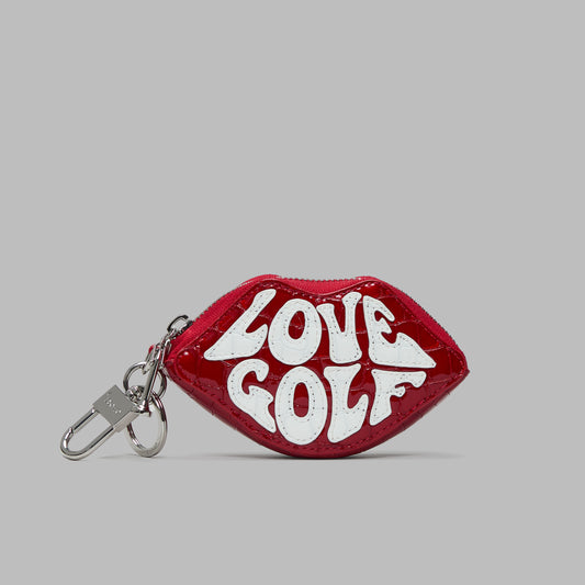 LOVE G CROC-EMBOSSED LEATHER COIN PURSE KEYCHAIN | G/FORE Signature