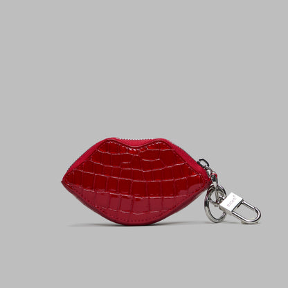 LOVE G CROC-EMBOSSED LEATHER COIN PURSE KEYCHAIN | G/FORE Signature