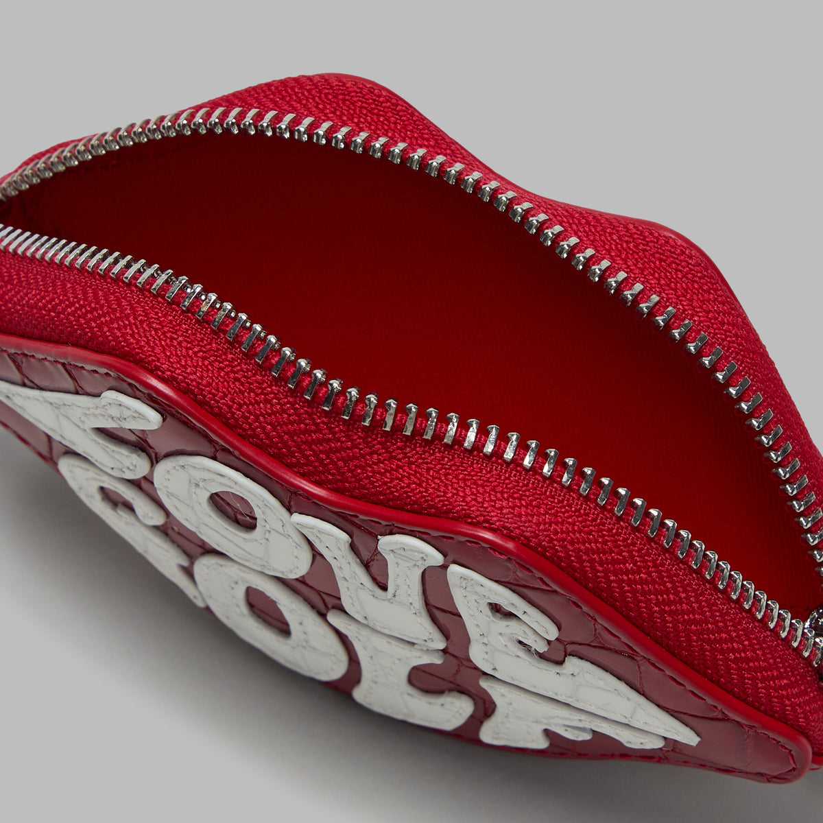 LOVE G CROC-EMBOSSED LEATHER COIN PURSE KEYCHAIN | G/FORE Signature